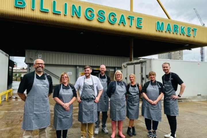 Catering Managers stood outside Billingsgate Fish Market