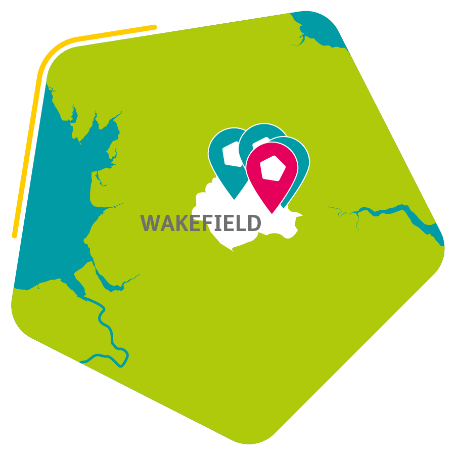 Map of care homes in Wakefield
